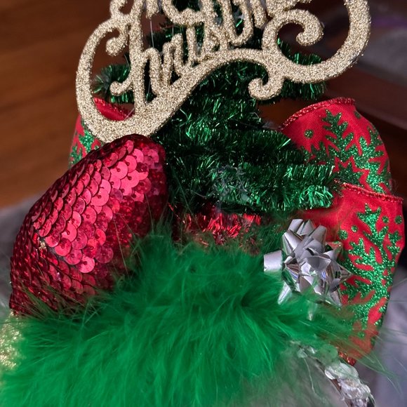 Christmas Headband, Holiday Party Headpiece, Ugly Sweater Party Hair Accessory - Picture 5 of 16